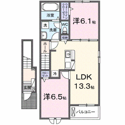 リアライズⅡ 206【管理NO：1-028438102-02050】 ★家具家電は申し込み後に搬入します★ ★2027年02月上旬入居可能★の外観画像