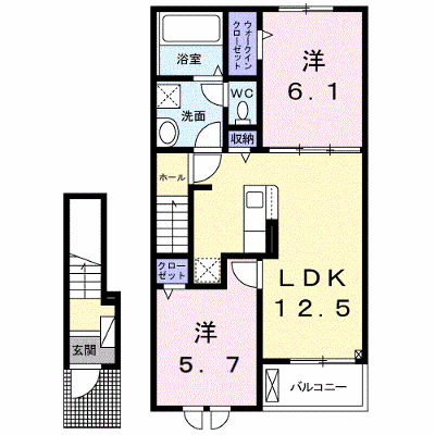 リアライズⅠ 205【管理NO：1-028438101-02040】 ★家具家電は申し込み後に搬入します★ ★2027年02月上旬入居可能★の外観画像
