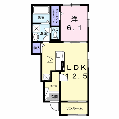 リアライズⅠ 106【管理NO：1-028438101-01050】 ★家具家電は申し込み後に搬入します★ ★2027年02月上旬入居可能★の外観画像