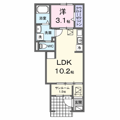 ブルーデイジー 105【管理NO：1-028032301-01040】 ★家具家電は申し込み後に搬入します★ ★2026年10月中旬入居可能★の外観画像