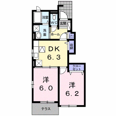 コスモス 103【管理NO：1-019351101-01030】 ★家具家電は申し込み後に搬入します★ ★2026年10月中旬入居可能★の外観画像