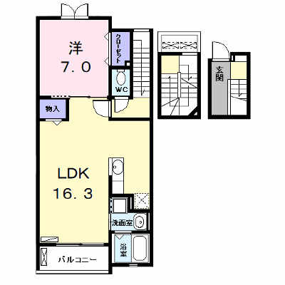 アルバーダ　Ⅰ 302【管理NO：1-017502801-03020】 ★家具家電は申し込み後に搬入します★ ★2026年10月中旬入居可能★の外観画像