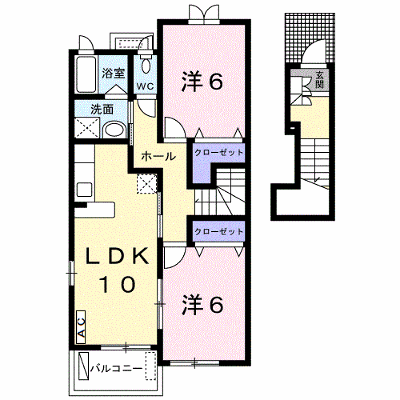 サンパティークⅡ 205【管理NO：1-012959201-02040】 ★家具家電は申し込み後に搬入します★ ★2026年09月中旬入居可能★の外観画像