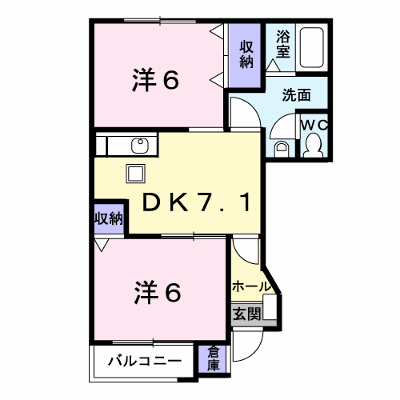 オベルジーヌ 102【管理NO：1-011802901-01020】 ★家具家電は申し込み後に搬入します★ ★2026年10月中旬入居可能★の外観画像