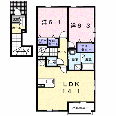 メゾン　シャルマンＢ棟 201【管理NO：1-014995602-02010】 ★家具家電は申し込み後に搬入します★ ★2026年10月中旬入居可能★の外観画像