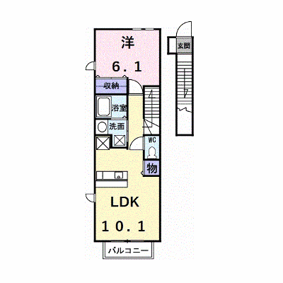 大樹 205【管理NO：1-013813701-02040】 ★家具家電は申し込み後に搬入します★ ★2026年10月上旬入居可能★の外観画像