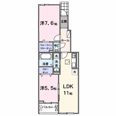 アイリス　相原 102【管理NO：1-028495401-01020】 ★家具家電は申し込み後に搬入します★ ★2026年11月下旬入居可能★の外観画像