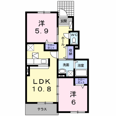 ＯＨＡＮＡ　Ⅰ 102【管理NO：1-016653101-01020】 ★家具家電は申し込み後に搬入します★ ★2026年10月中旬入居可能★の外観画像