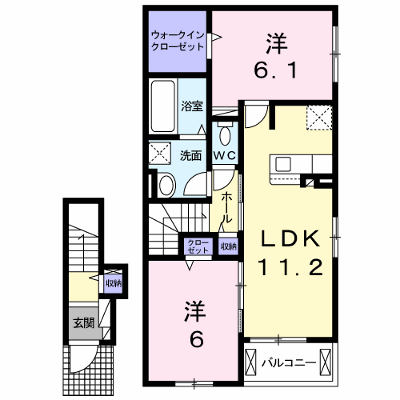 ミル　ハピネス　Ｃ 202【管理NO：1-025590903-02020】 ★家具家電は申し込み後に搬入します★ ★2026年11月中旬入居可能★の外観画像