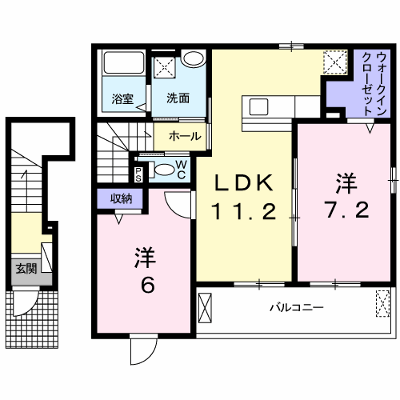フェリーチェ 205【管理NO：1-022774801-02050】 ★家具家電は申し込み後に搬入します★の外観画像