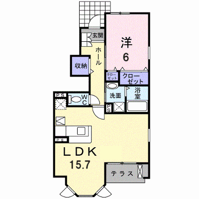 ルシヨン　Ｃ棟 101【管理NO：1-013540203-01010】 ★家具家電は申し込み後に搬入します★の外観画像
