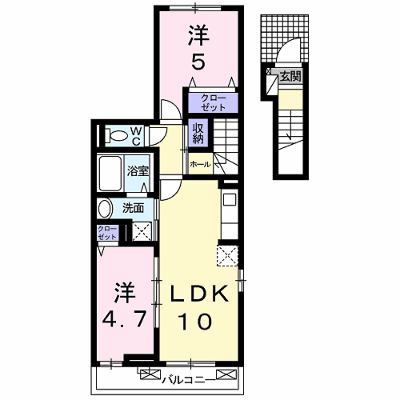 アルドーレ　ブラン 201【管理NO：1-021737901-02010】 ★家具家電は申し込み後に搬入します★ ★2026年10月中旬入居可能★の外観画像