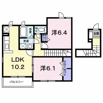 アクティブ　ユウ 202【管理NO：1-017448101-02020】 ★家具家電は申し込み後に搬入します★ ★2026年10月中旬入居可能★の外観画像