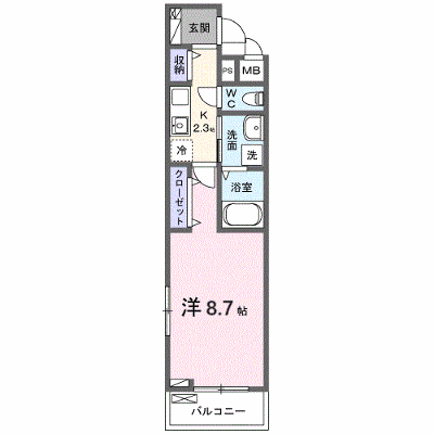 ボニータみのり 203【管理NO：1-027326701-02030】 ★家具家電は申し込み後に搬入します★ ★2026年09月中旬入居可能★の外観画像