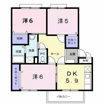 サンヴェール一条 202【管理NO：1-005657201-02020】 ★家具家電は申し込み後に搬入します★ ★2026年10月下旬入居可能★の外観画像