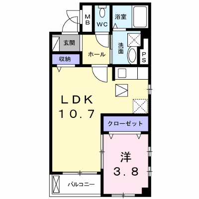 ライジングサン 201【管理NO：1-021280101-02010】 ★家具家電は申し込み後に搬入します★ ★2026年10月上旬入居可能★の外観画像