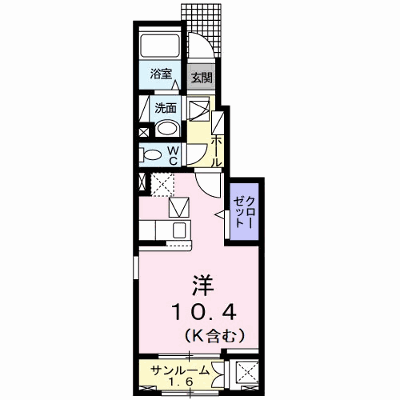 ロンシャン 105【管理NO：1-026328401-01040】 ★家具家電は申し込み後に搬入します★ ★2026年10月中旬入居可能★の外観画像