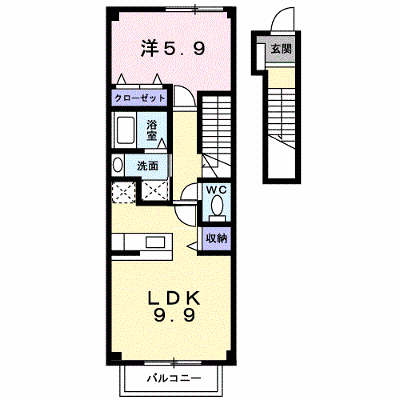 メーディオ黒渕 203【管理NO：1-011616601-02030】 ★家具家電は申し込み後に搬入します★ ★2026年10月中旬入居可能★の外観画像