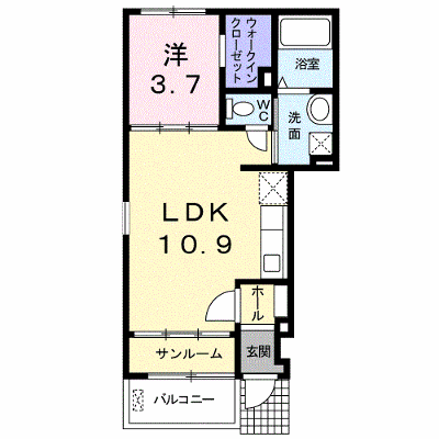 グラース 101【管理NO：1-017500101-01010】 ★家具家電は申し込み後に搬入します★ ★2026年09月中旬入居可能★の外観画像