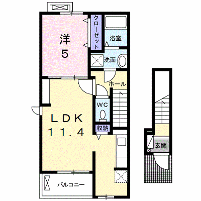 ブラン　ヴェール 201【管理NO：1-020453901-02010】 ★家具家電は申し込み後に搬入します★の外観画像