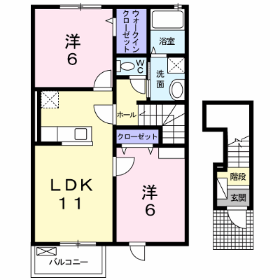 フェリーチェ　Ⅰ 203【管理NO：1-016575501-02030】 ★家具家電は申し込み後に搬入します★ ★2026年10月下旬入居可能★の外観画像