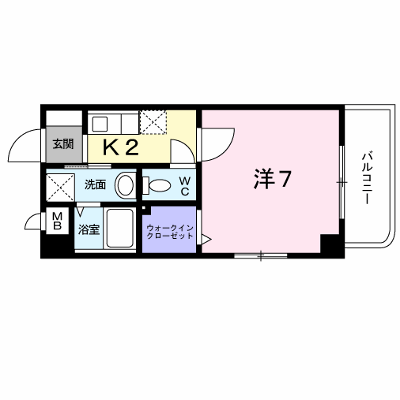 エルマーノ下到津 308【管理NO：1-011405201-03070】 ★家具家電は申し込み後に搬入します★ ★2026年10月上旬入居可能★の外観画像