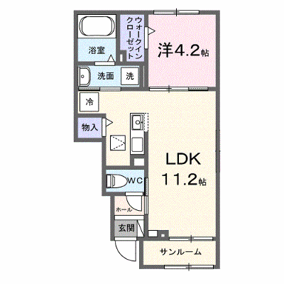 ＲＯＳＡ　Ⅲ 104【管理NO：1-028129003-01040】 ★家具家電は申し込み後に搬入します★ ★2026年10月上旬入居可能★の外観画像