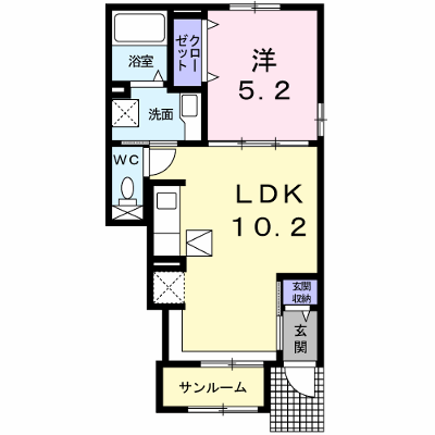 グラン・ア－ブル　Ⅵ 103【管理NO：1-025452702-01030】 ★家具家電は申し込み後に搬入します★ ★2026年10月下旬入居可能★の外観画像