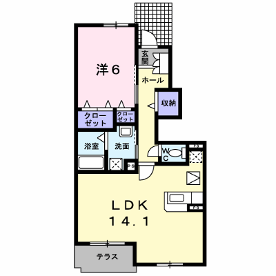 フラン・プロムナ－ドＡ 102【管理NO：1-013619101-01020】 ★家具家電は申し込み後に搬入します★ ★2026年10月中旬入居可能★の外観画像