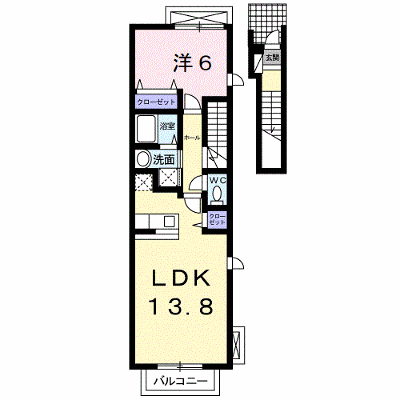 コットン　アベニュー　Ｃ 201【管理NO：1-017246701-02010】 ★家具家電は申し込み後に搬入します★の外観画像
