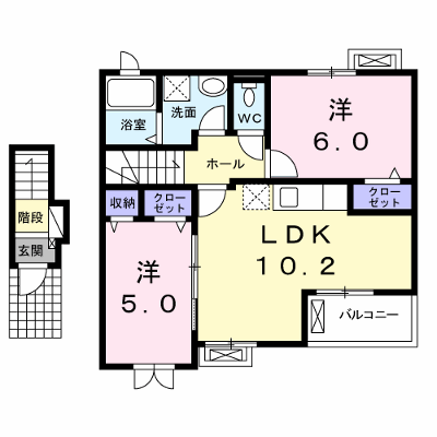 フィオーレ　モリ 203【管理NO：1-018967401-02030】 ★家具家電は申し込み後に搬入します★ ★2026年10月上旬入居可能★の外観画像