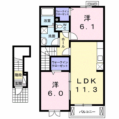 メゾン・フルール 203【管理NO：1-018187401-02030】 ★家具家電は申し込み後に搬入します★ ★2026年10月上旬入居可能★の外観画像
