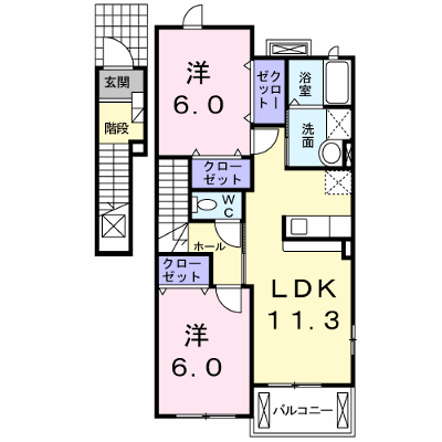 クルーセＢ 201【管理NO：1-015227702-02010】 ★家具家電は申し込み後に搬入します★ ★2026年09月中旬入居可能★の外観画像