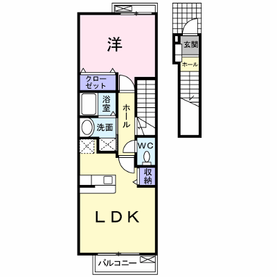 レガシ－赤松坂 202【管理NO：1-016346601-02020】 ★家具家電は申し込み後に搬入します★ ★2026年10月中旬入居可能★の外観画像