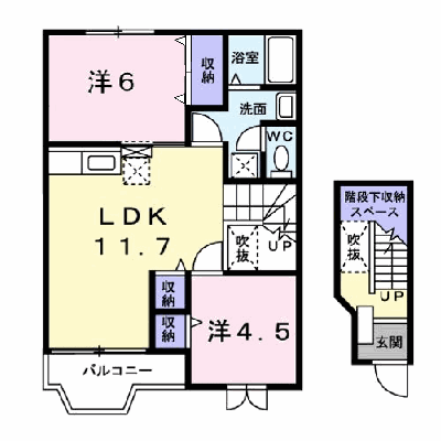 サンパティーク 202【管理NO：1-012310401-02020】 ★家具家電は申し込み後に搬入します★ ★2026年10月上旬入居可能★の外観画像