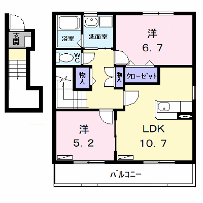 アネックス２ 201【管理NO：1-013982101-02010】 ★家具家電は申し込み後に搬入します★ ★2026年09月中旬入居可能★の外観画像