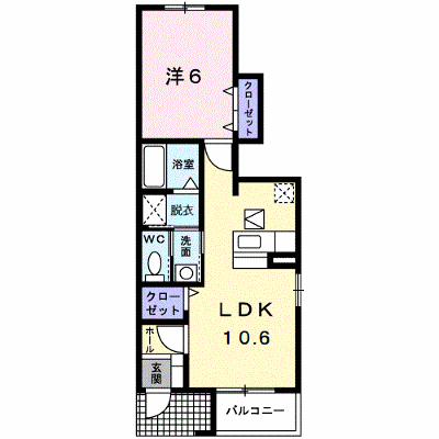 ドエルエバーグリーンＣ 105【管理NO：1-013560601-01040】 ★家具家電は申し込み後に搬入します★の外観画像