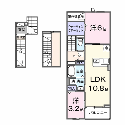 カントリーレイクⅢ 302【管理NO：1-028580901-03020】 ★家具家電は申し込み後に搬入します★ ★2026年10月上旬入居可能★の外観画像