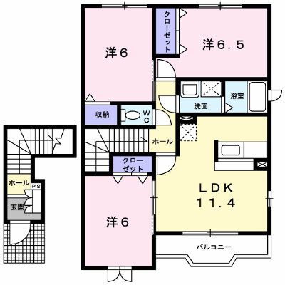 シューベルブ・メゾンＢ 202【管理NO：1-013406002-02020】 ★家具家電は申し込み後に搬入します★ ★2026年10月上旬入居可能★の外観画像