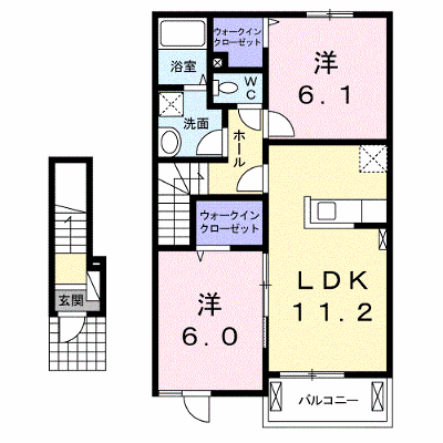 ラ・ロンディーネ　Ⅱ 202【管理NO：1-021863502-02020】 ★家具家電は申し込み後に搬入します★の外観画像