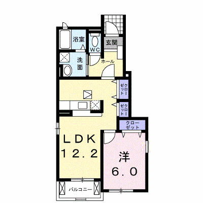 エアリークレメントⅡ 101【管理NO：1-014504102-01010】 ★家具家電は申し込み後に搬入します★ ★2026年09月下旬入居可能★の外観画像