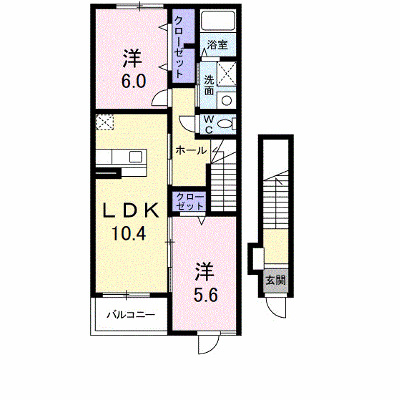 ラフレシール 203【管理NO：1-016045801-02030】 ★家具家電は申し込み後に搬入します★ ★2026年09月中旬入居可能★の外観画像