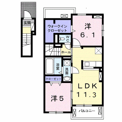 カーサ　ビアンカ 201【管理NO：1-025968101-02010】 ★家具家電は申し込み後に搬入します★ ★2026年10月中旬入居可能★の外観画像