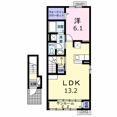 ルーエ西本成寺Ⅰ 205【管理NO：1-026907901-02050】 ★家具家電は申し込み後に搬入します★ ★2026年10月上旬入居可能★の外観画像