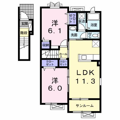 ベルメゾン　アン 201【管理NO：1-018446401-02010】 ★家具家電は申し込み後に搬入します★ ★2026年10月上旬入居可能★の外観画像