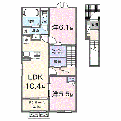 ヒカルサ富山水橋 206【管理NO：1-027556701-02060】 ★家具家電は申し込み後に搬入します★ ★2026年10月中旬入居可能★の外観画像