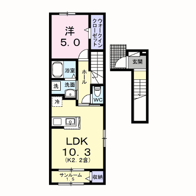ウエスト　ウイング 201【管理NO：1-028821501-02010】 ★家具家電は申し込み後に搬入します★ ★2027年01月下旬入居可能★の外観画像