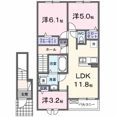 ベッラ・ヴィータ　カケガワ 203【管理NO：1-028832001-02030】 ★家具家電は申し込み後に搬入します★ ★2027年02月上旬入居可能★の外観画像
