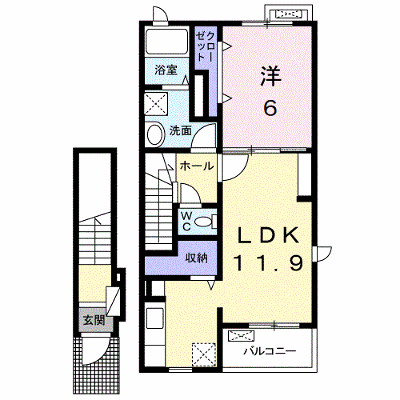 パルティール 203【管理NO：1-023554701-02030】 ★家具家電は申し込み後に搬入します★ ★2026年09月下旬入居可能★の外観画像