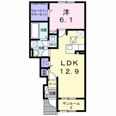 フィア　クレーⅣ 103【管理NO：1-025028602-01030】 ★家具家電は申し込み後に搬入します★ ★2026年10月中旬入居可能★の外観画像